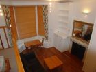Reception room with closed blinds